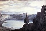 John Robert Cozens Lake Nemi, Campagna, Italy painting